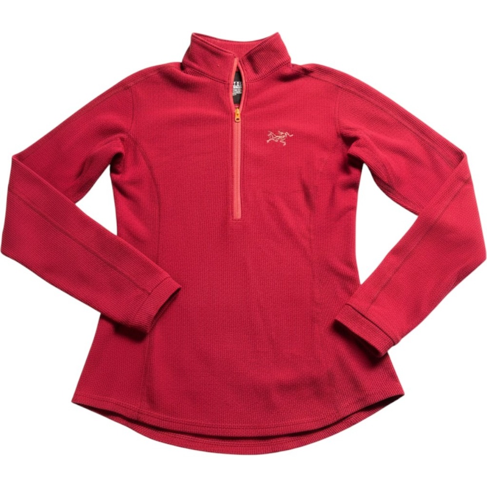 Arcteryx Rho AR Zip Neck Polartec Fleece Base Layer Red Womens XS